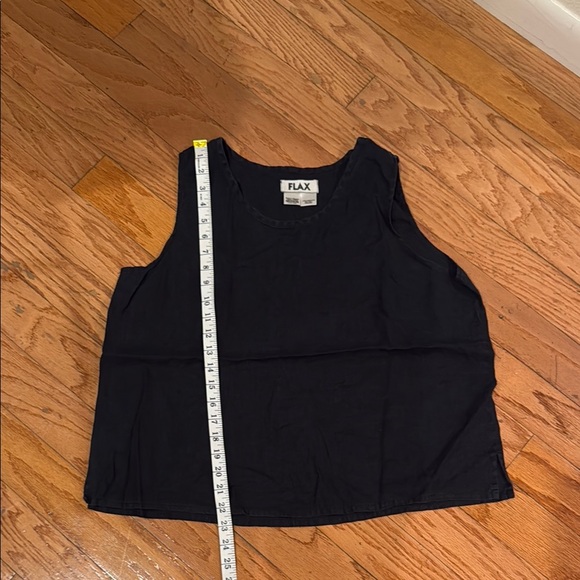 Flax Black Boxy Crop Tank Top - Picture 4 of 4